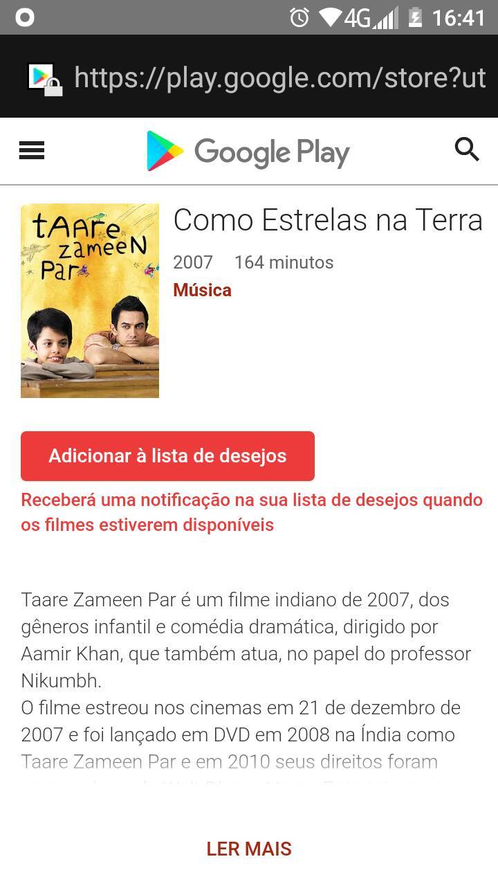 Movies O filme como estrelas na terra. Recomendo bastante.