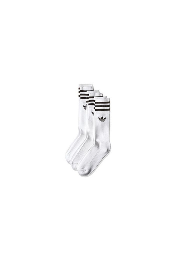 Fitness Adidas Solid Crew, Calcetines Unisex Adulto, blanco