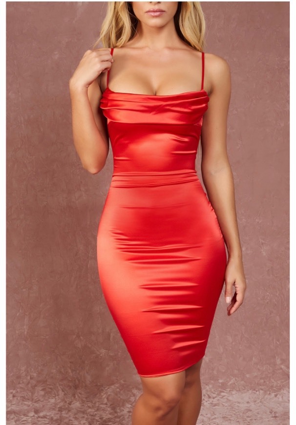 Products Satin red dress