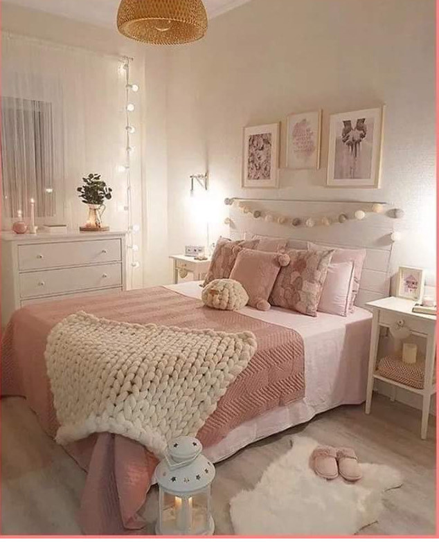 Moda Quarto adolescente para rapariga em tons de rosa 🌸🛏