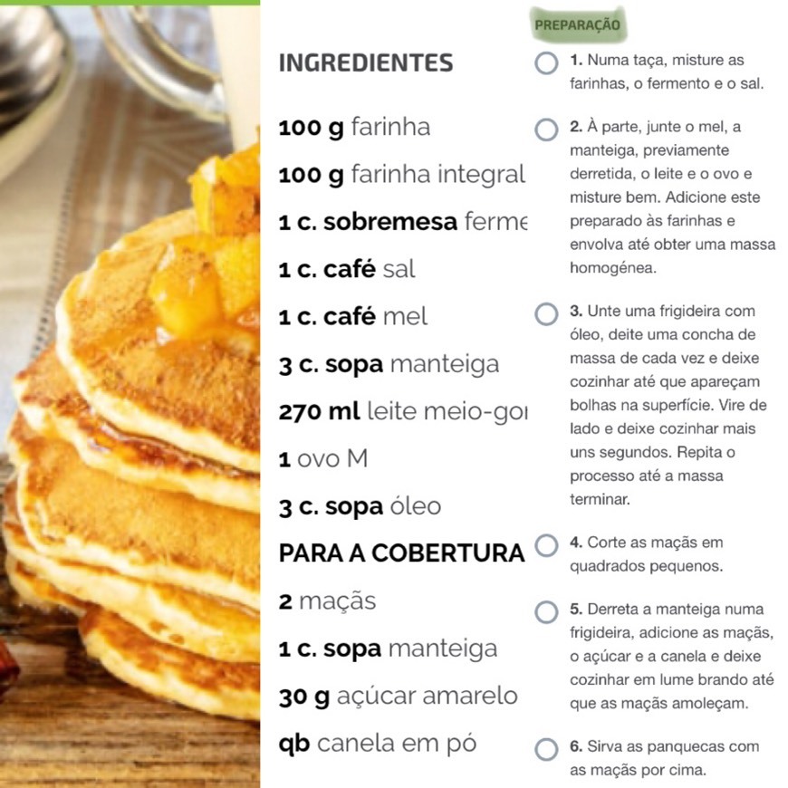 Moda Panquecas com maçã e canela | | 🥞 🍎