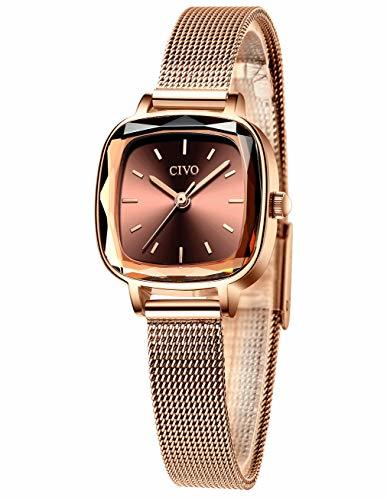 Place CIVO Relojes Mujer Relojes de Señoras Acero Inoxidable Minimalista Impermeable Oro Rosa
