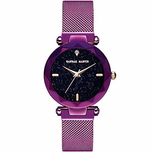 Place RORIOS Mujer Relojes de Pulsera Fashion Brillante Cielo Estrellado Mesh Bracelet Band