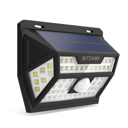Blitzwolf® bw-olt1 solar power 62 led pir motion sensor wall light ...