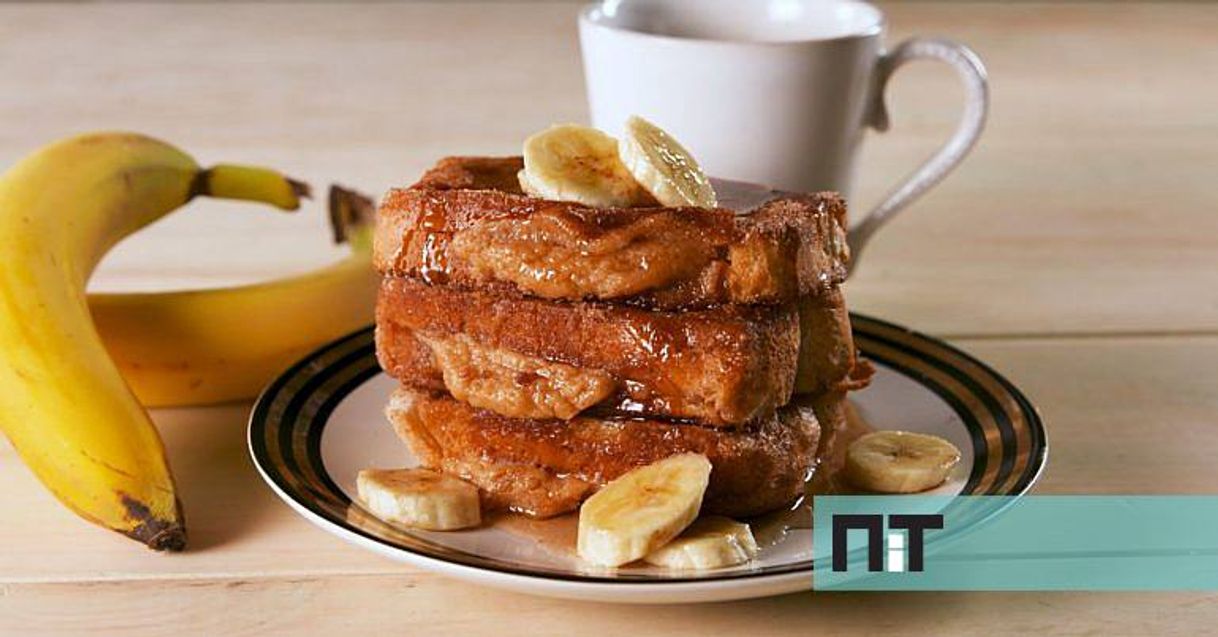 Fashion A french toast de banana e amendoim