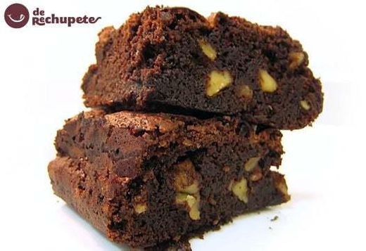 Receta de Brownies de chocolate con nueces. 