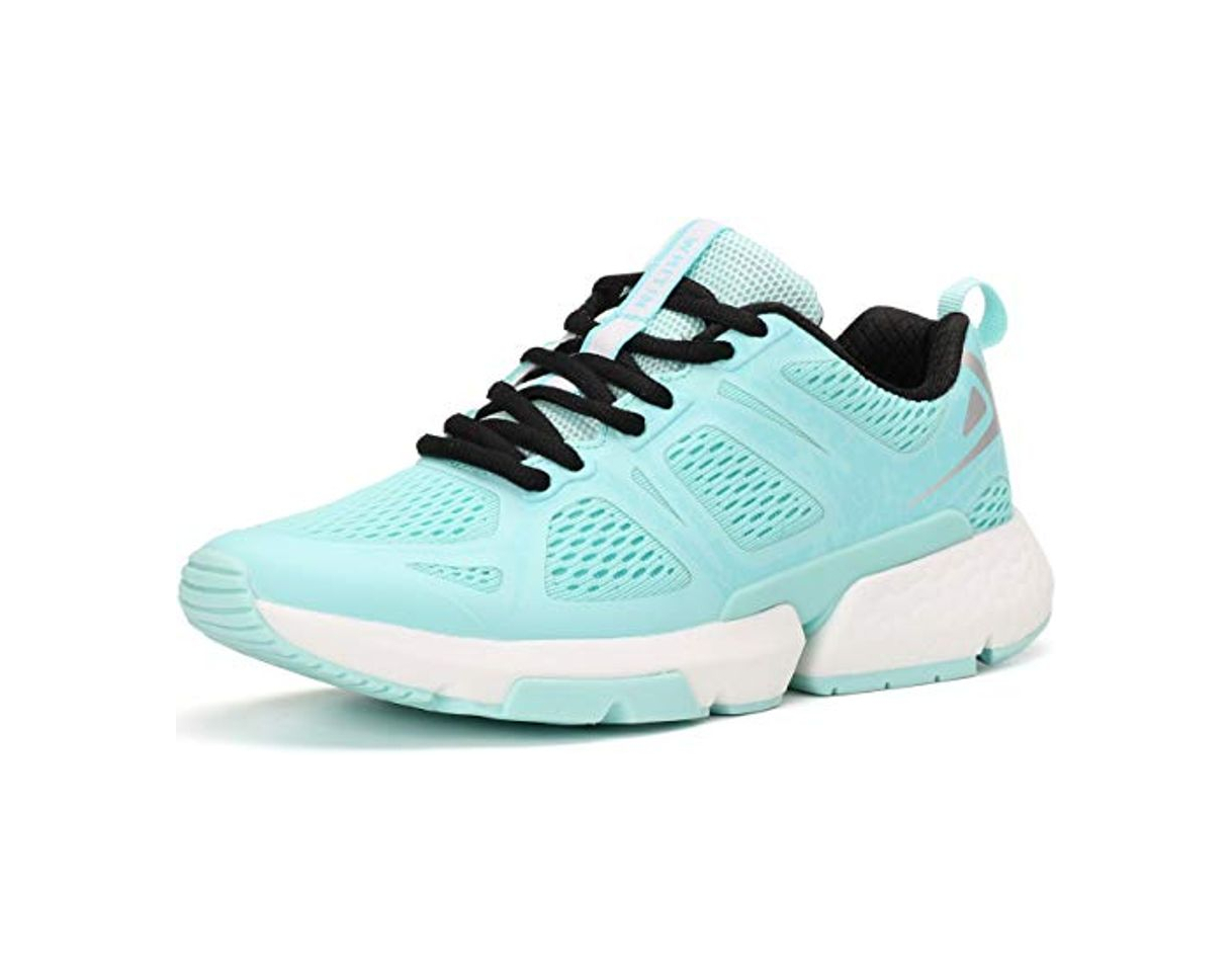 Moda WHITIN Zapatillas Correr para Mujer Zapatos de Deportivas Aire Libre y Deportes Casual Montaña Trail Running Tenis Transpirables Sapatillas Aire Libre y Deportes Gimnasio Sneakers Azule 37