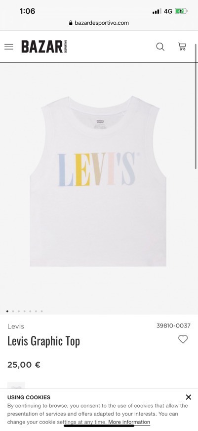 Producto Levis Top