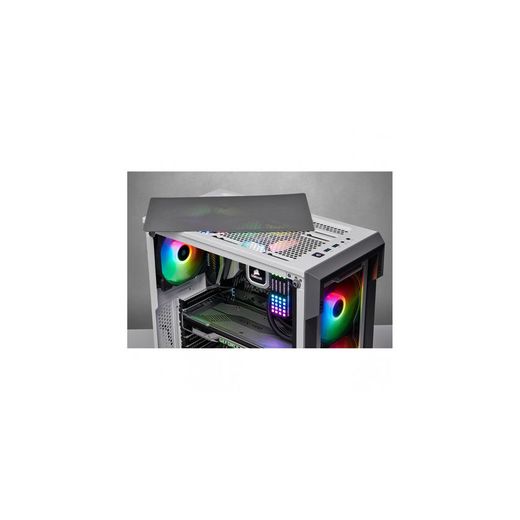 Caixa ATX Corsair iCUE 220T RGB Vidro Temperado Branca