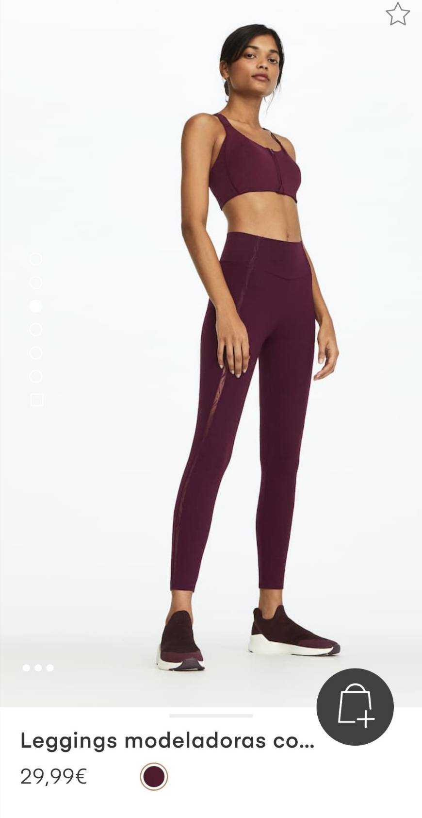 Producto Oysho leggings modeladoras bordô