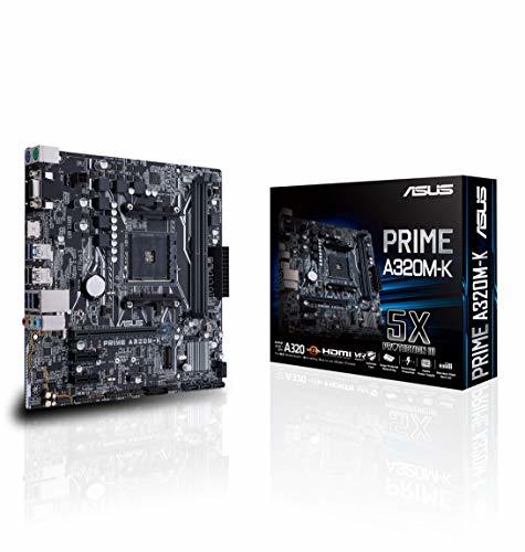 Electrónica ASUS PRIME A320M-K - Placa Base AMD AM4 mATX con iluminación LED