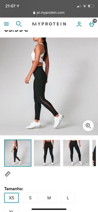 Fashion Leggings Power Mesh pretas