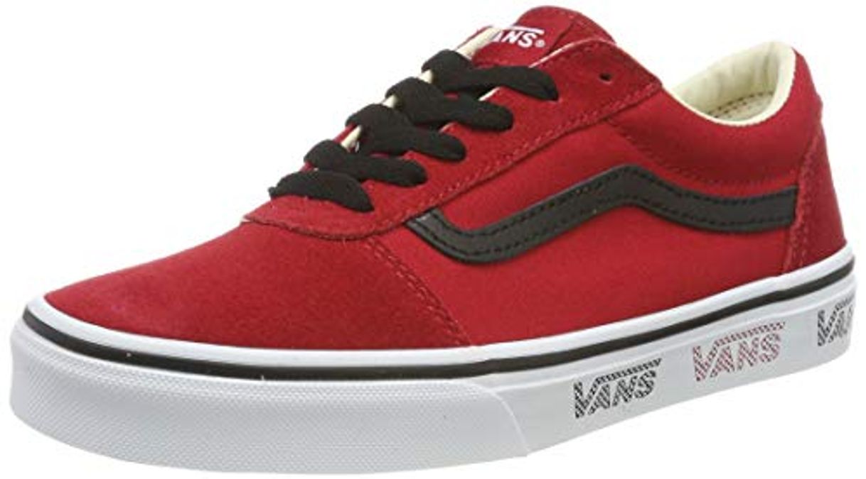 Fashion Vans Ward Suede/Canvas, Zapatillas Unisex Niños, Rojo