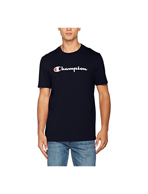 Moda Champion Crewneck T-Shirt-Institutionals Camiseta Negro