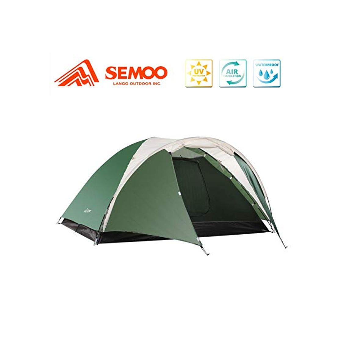 Social Semoo Tienda de Campaña Familiar para 3 Personas