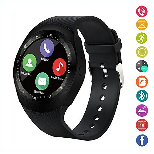 Electronic Reloj inteligente,gearlifee reloj con pantalla táctil Bluetooth Smartwatch con ranura para tarjeta