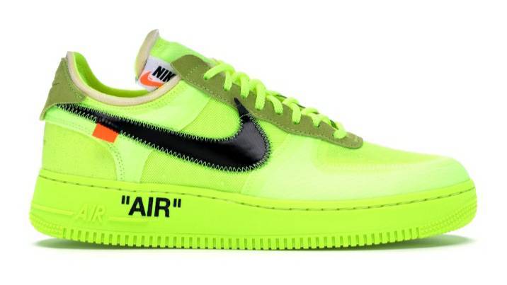 Fashion Nike air force 1 low OFF-WHITE VOLT⚡💸