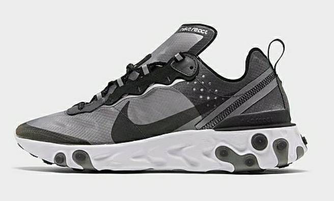 Fashion Nike React Element 87 ANTHRACITE BLACK💸⚡