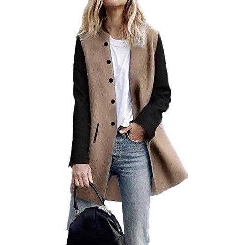 Overdose Chaqueta para Mujer De Manga Larga Casual Chaqueta Lady Coat Jumper