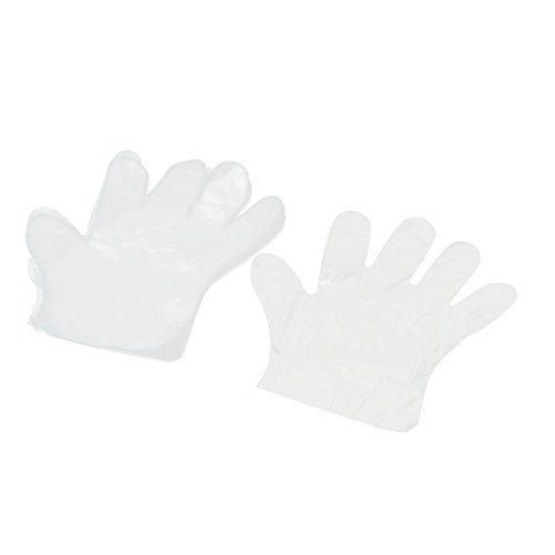 Luvas de plástico Comida Serviço mão protetora descartáveis ​​100 Pcs Limpar
