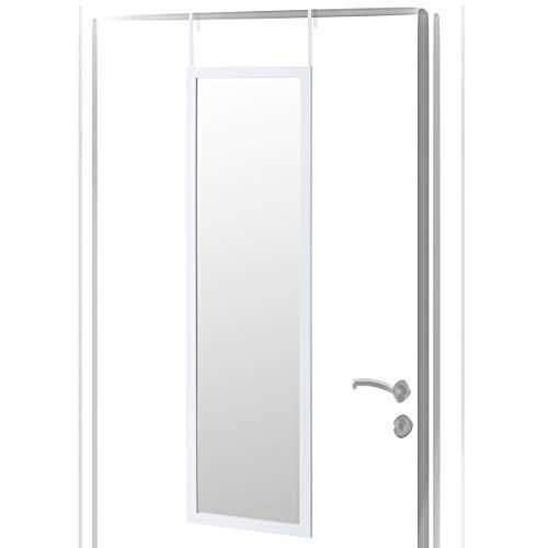 Espejo de Puerta Moderno Blanco de plástico para Dormitorio de 35 x