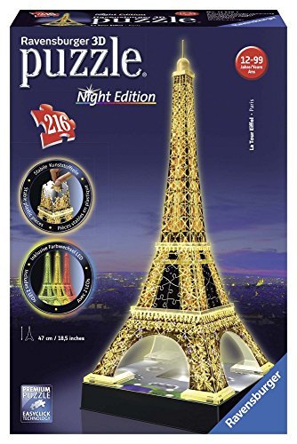 Producto Ravensburger - 3D Puzzle Building Tour Eiffel Night