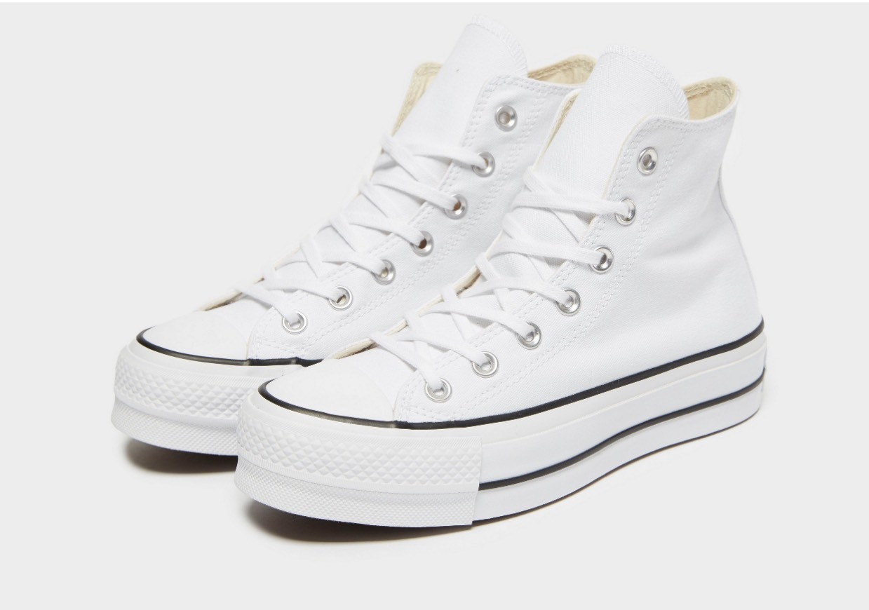Social Converse Chuck Taylor CTAS Lift Hi, Zapatillas para Mujer, Blanco