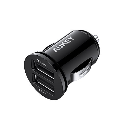 Electronic AUKEY Cargador de Coche con Doble Puerto Cargador Móvil 24W / 4