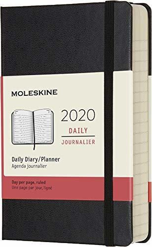 Moleskine - Agenda Diaria de 12 Meses 2020, Tapa Dura y Goma