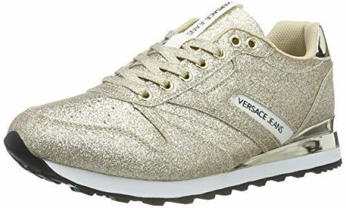 Versace Jeans Couture Shoes, Zapatillas de Gimnasia para Mujer, Dorado