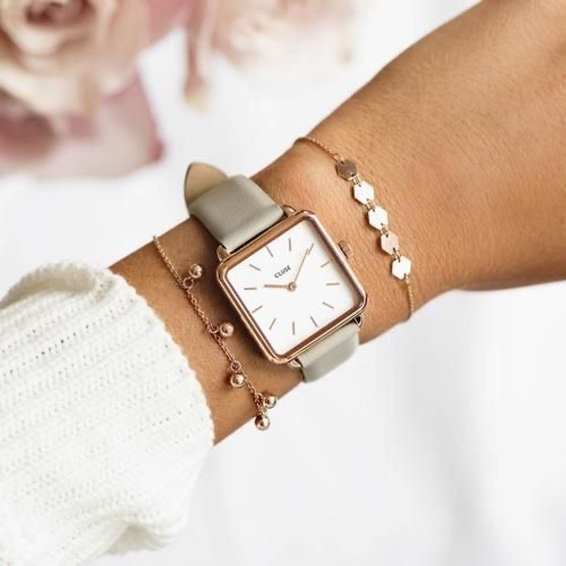 Social La Tétragone Rose Gold White