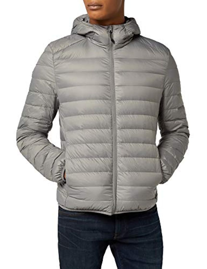 Moda Urban Classics Basic Hooded Down Jacket Chaqueta, Gris