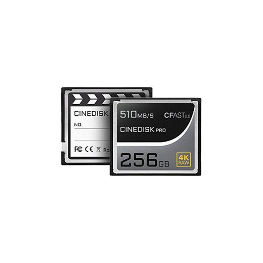 cinediskpro® Tarjeta de memoria CFast 2.0 4 K Raw 256 GB (Blackmagic Design URSA Mini
