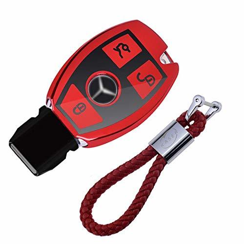 Electrónica Funda de Silicona para Llave Mercedes - Cover Carcasa de TPU Cromo