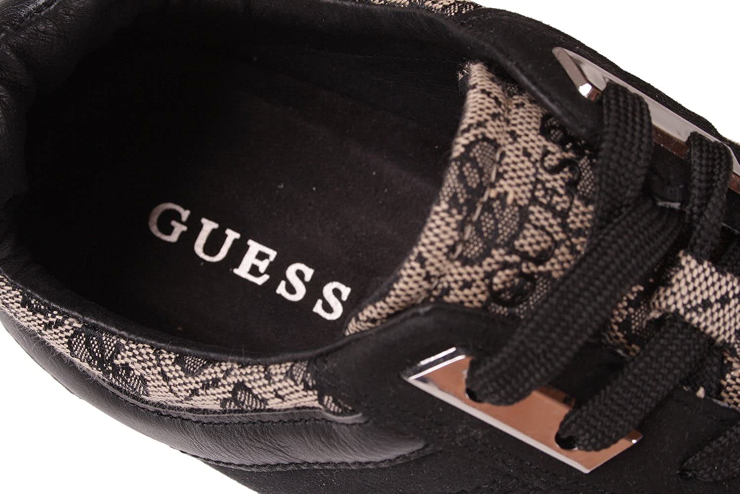 Moda GUESS Zapatilla Deportiva con Cordones Para Hombre Negra