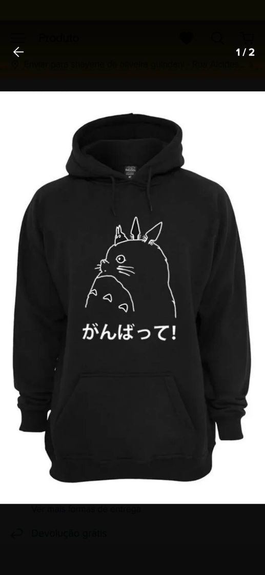 Fashion Um moletom de totoro