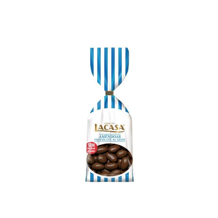 Product Amêndoas Chocolate Leite sem Açúcar Lacasa 115g