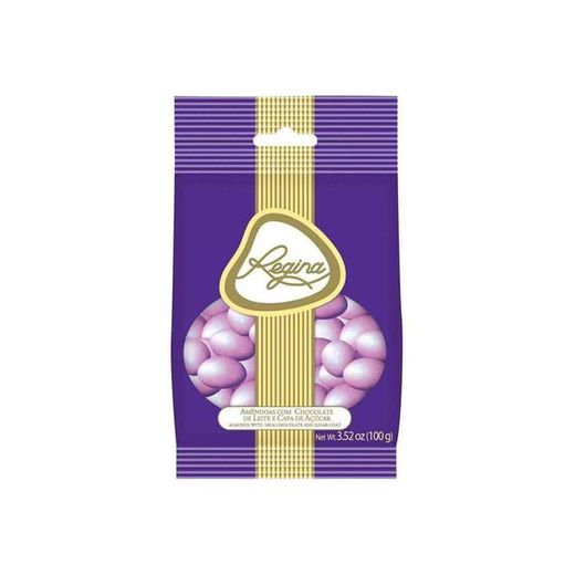 Amêndoas Chocolate de Leite Lilás Saqueta Regina
 100 