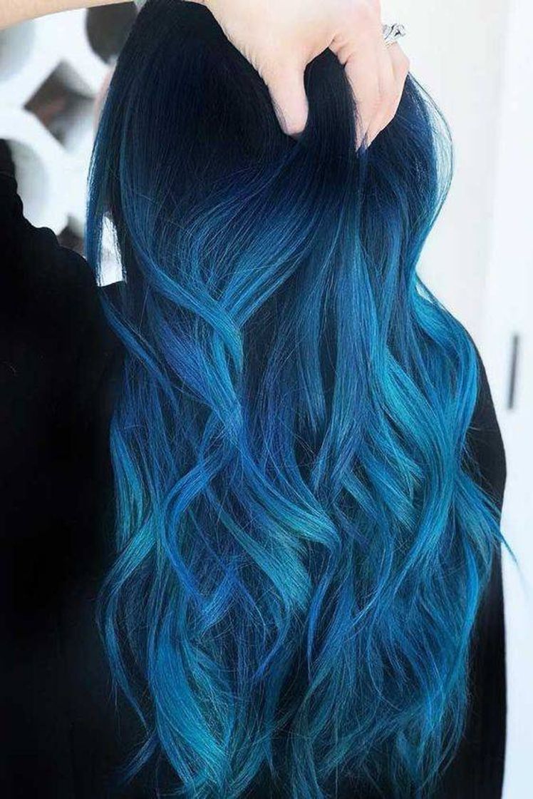 Moda Cabelo azul e preto 💙🖤