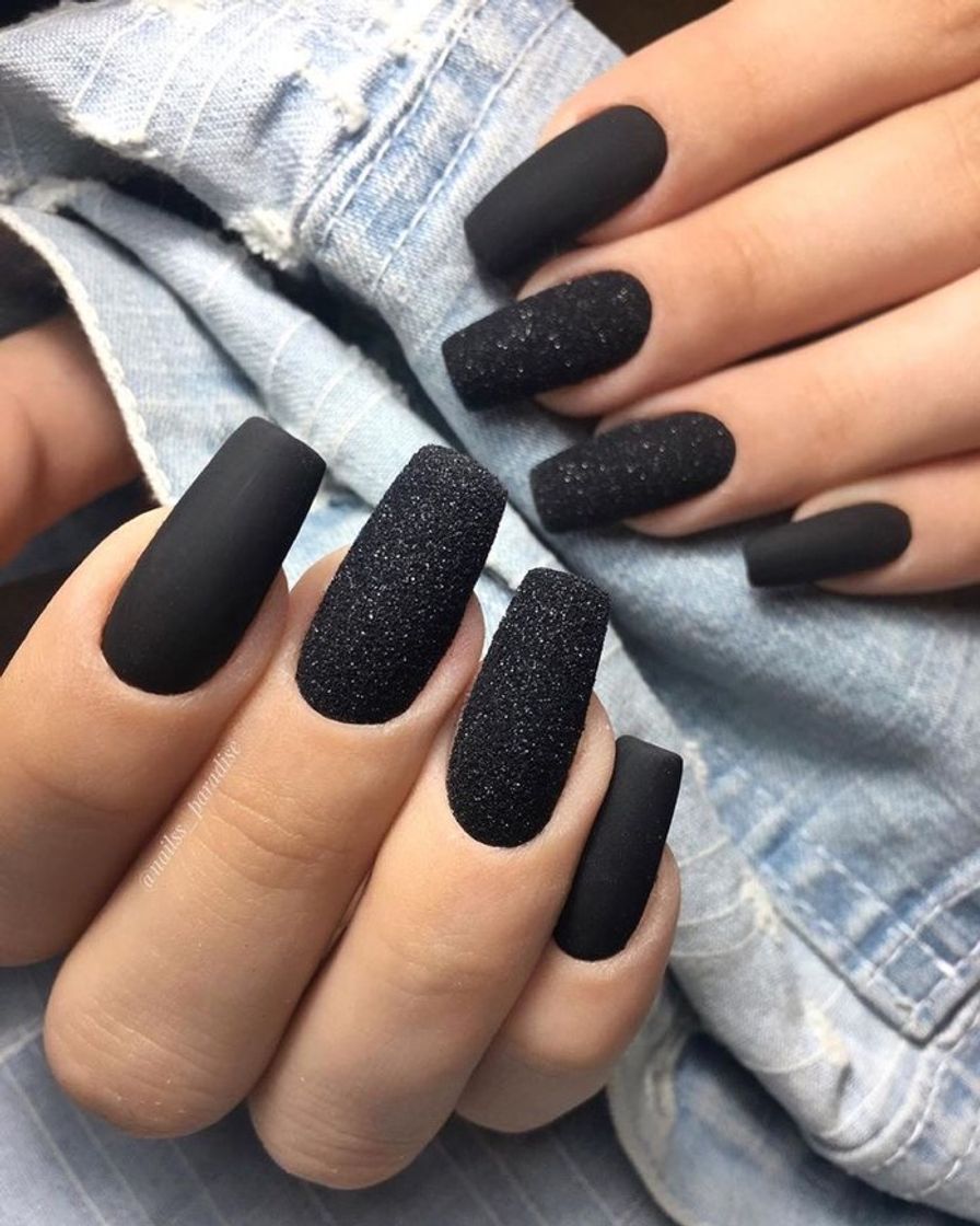 Moda Nails black glitter 🖤