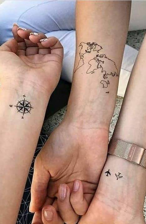 Fashion tattoo to do with friends