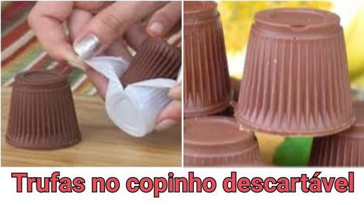 Como fazer TRUFAS com copos descartáveis - YouTube