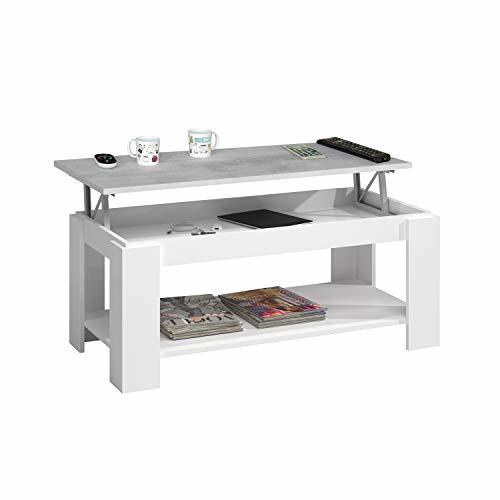 Lugar Habitdesign 0L1639A - Mesa Centro Ambit con revistero, Mesa elevable, mesita Mueble