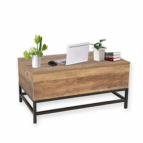 Lugar MAIMAITI Mesa de Centro elevable,para Sala de Estar y Dormitorio，L48 * A80