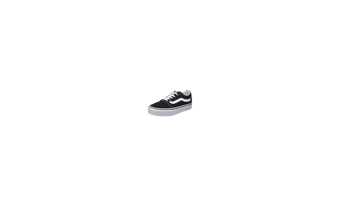 Social Vans Ward Platform Canvas Zapatillas Mujer, Negro