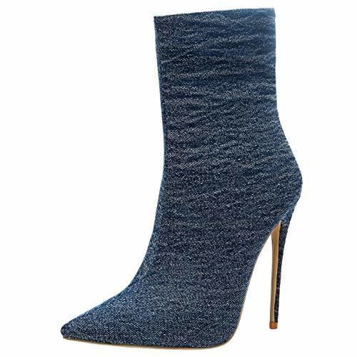 Lydee Mujer Moda Botines Tacones Aguja Noche Partido Booties Pointed Toe Dress