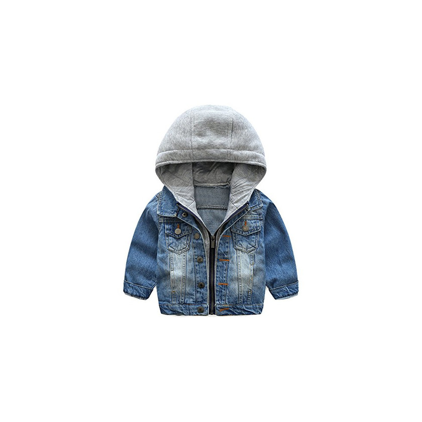 Products Odziezet Chaqueta Vaquera Niño Niña Demin Jacket con Capucha Abrigo Bebé Camisa