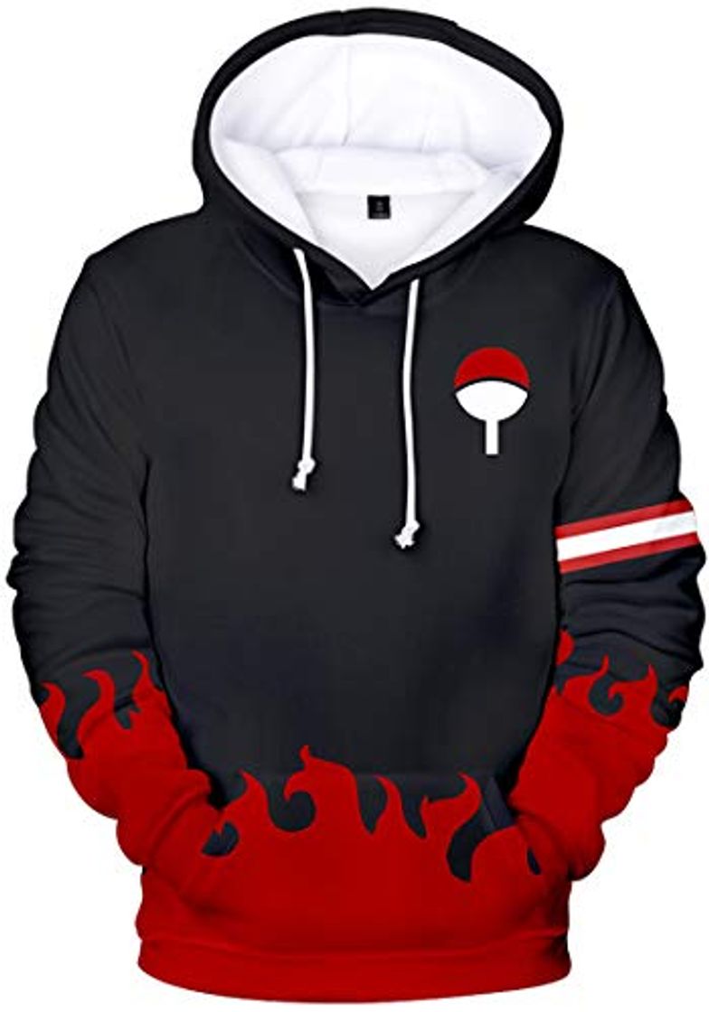 Moda PANOZON Sudadera Hombre Naruto Impresión de Anime Japonés Chaqueta Deportiva con Capucha