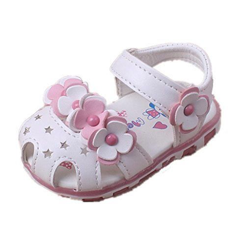 Prewalker Zapatos Auxma Las Sandalias Huecos de Las Flores de los bebés