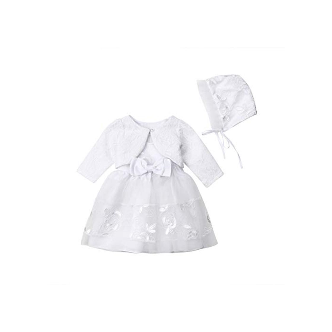 Fashion Bébé Filles Dentelle Fête Baptême Princesse Sans Manches Tulle Robe Jupes Chaleco